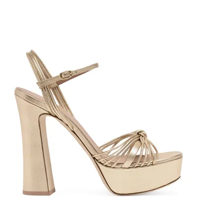 Malone Souliers Metallic Leather Lucille Platform Sandals 125 In Multi