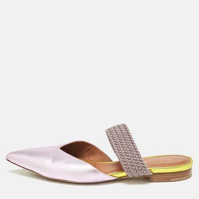 Malone Souliers Metallic Leather Maisie Mules In Animal Print