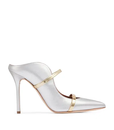 MALONE SOULIERS METALLIC LEATHER MAUREEN MULES 100