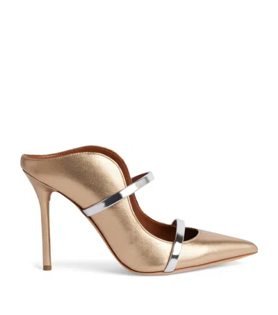 Malone Souliers Metallic Leather Maureen Mules 100