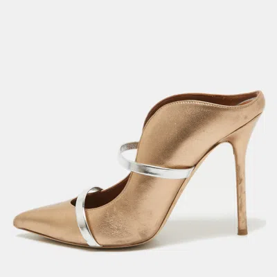 Pre-owned Malone Souliers Metallic Leather Maureen Mules Size 38