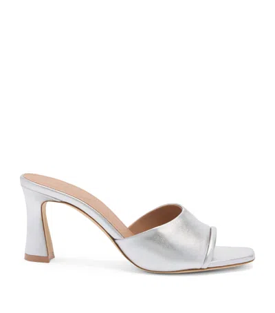 Malone Souliers Metallic Leather Roxanne Mules 70 In Silver