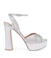 Malone Souliers Metallic Mesh Sylvie Platform Sandals 125
