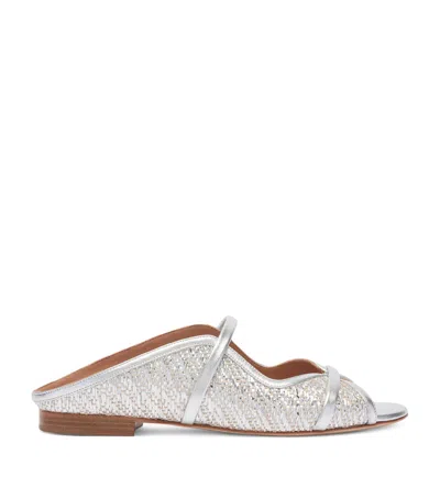 Malone Souliers Metallic Raffia Norah Sandals