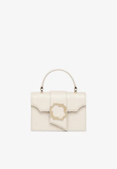 Malone Souliers Mini Audrey Croc-embossed Top Handle Bag