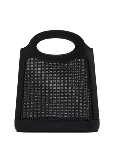 Malone Souliers Mini Aura Sequined-mesh Tote Bag In Black