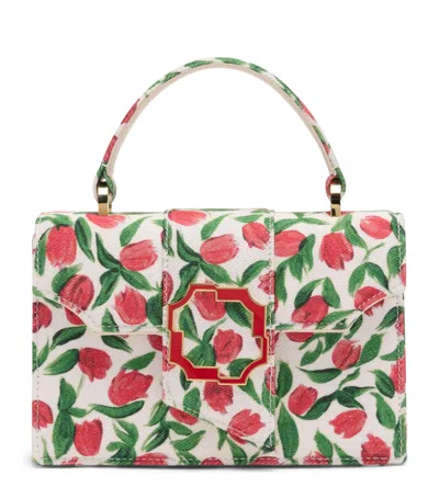 Malone Souliers Mini Canvas Audrey Top-handle Bag In Red