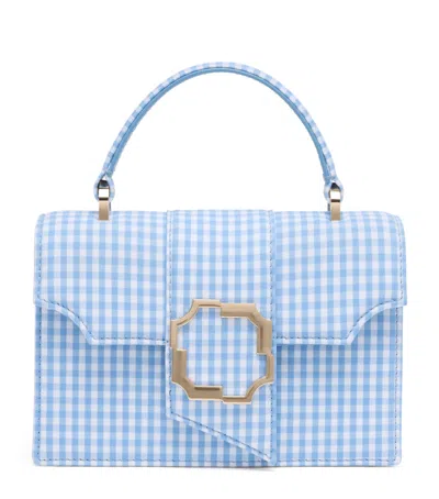 Malone Souliers Mini Cotton Gingham Top-handle Bag