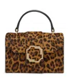 Malone Souliers Mini Leopard Audrey Top-handle Bag In Brown