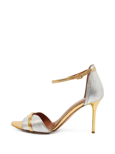Pre-owned Malone Souliers Miranda Ankle-strap Sandals In Silver