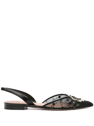 Malone Souliers Women Misha Embellished Mesh Slingback Ballet Flats In Multicolor
