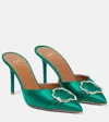 Malone Souliers Missy 85 Embellished Mules In Emerald/emerald