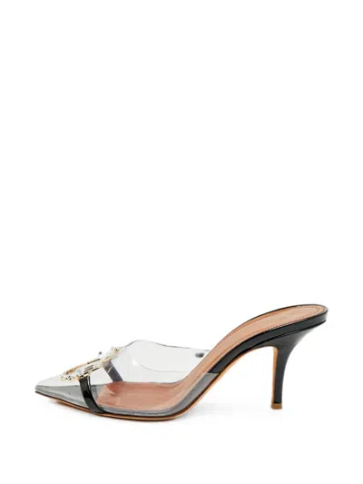 Pre-owned Malone Souliers Missy Buckle Mules In White