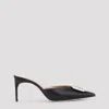 Malone Souliers Mona 70 Crystal-buckle Mules In Black