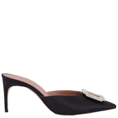 Malone Souliers Mona 70 Satin Mules In Black