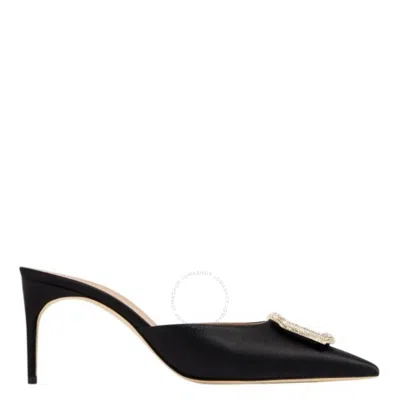 Malone Souliers Mona 70 Satin Mules In Black