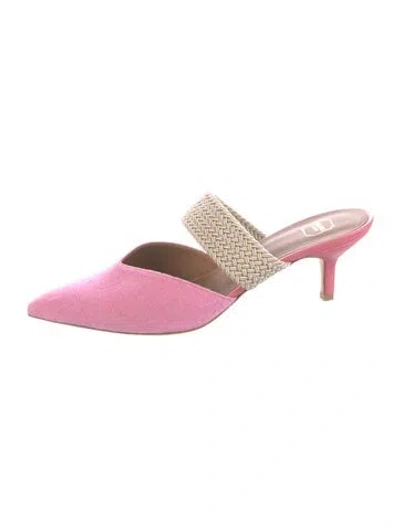 Pre-owned Malone Souliers Mules In Pink