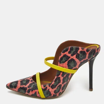 Pre-owned Malone Souliers Multicolor Elaphe Leather Maureen Mules Size 36.5