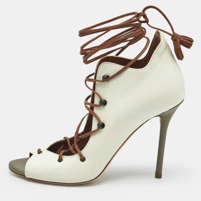 Pre-owned Malone Souliers Multicolor Leather Lace Up Pumps Size 37