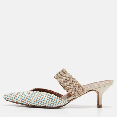 Malone Souliers Multicolor Raffia Maisie Mules In Nude