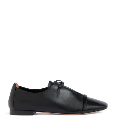 Malone Souliers Nappa Leather Lace-up Jean Flats