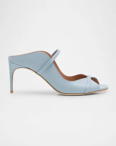 Malone Souliers Noah Leather Two-band Mule Sandals In Frost