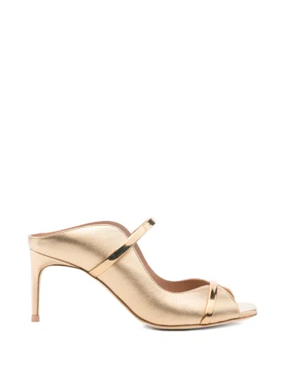 Malone Souliers Noah 70 Metallic Leather Mules In Gold