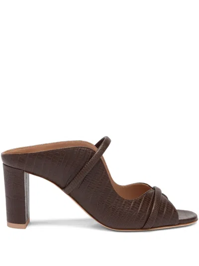 Malone Souliers Norah Embossed Leather Sandals In Brown