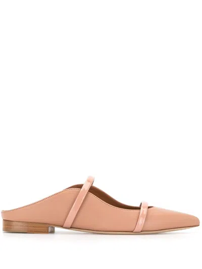 MALONE SOULIERS MALONE SOULIERS NUDE AND BLUSH LEATHER MAUREEN FLATS