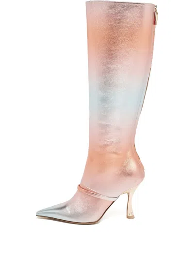 Pre-owned Malone Souliers Ombré-print Leather Boots