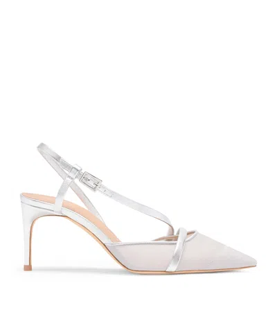 Malone Souliers Organza Valeria Slingback Pumps 70 In Silver