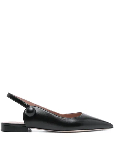 Malone Souliers Palmer 10 Flat Sling Back Shoes In Black