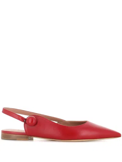 Malone Souliers Napa Leather Mule Pumps In Carmine