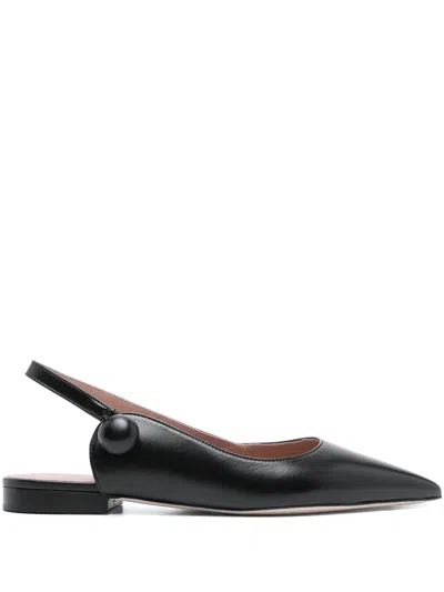 MALONE SOULIERS PALMER 10 FLAT SLING BACK,PALMER.10.2 BLACK