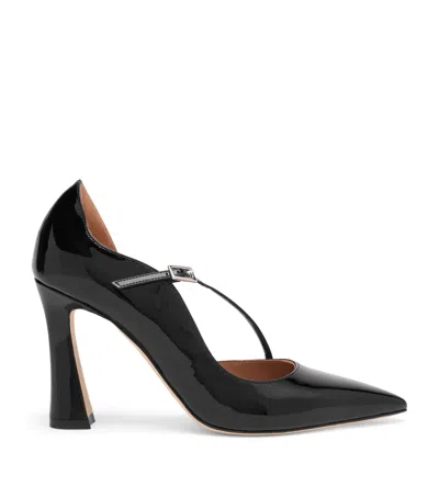 Malone Souliers Patent Bettina Heeled Courts 90 In Black