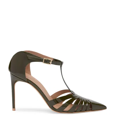 Malone Souliers Patent Leather Jennifer Heeled Sandals 90 In Green