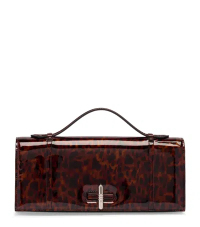Malone Souliers Patent Leather Leopard Print May Clutch Bag