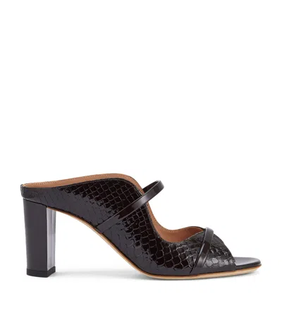 Malone Souliers Patent Leather Norah Heeled Sandals 70 In Brown