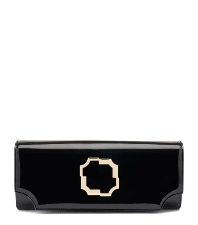 Malone Souliers Patent Leather Vivien Chain Wallet In Black
