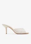 Malone Souliers Patricia 70mm Satin Mules In Cream