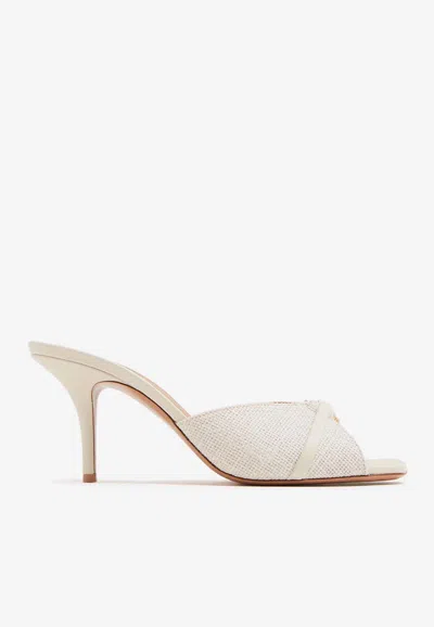 Malone Souliers Patricia 70mm Satin Mules In Cream