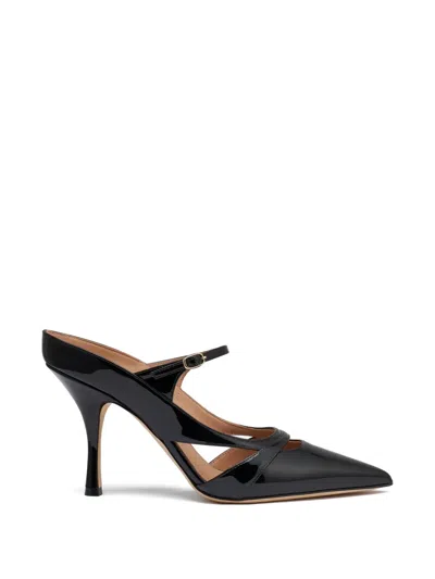 Malone Souliers Patty Patent Leather Mules In Black