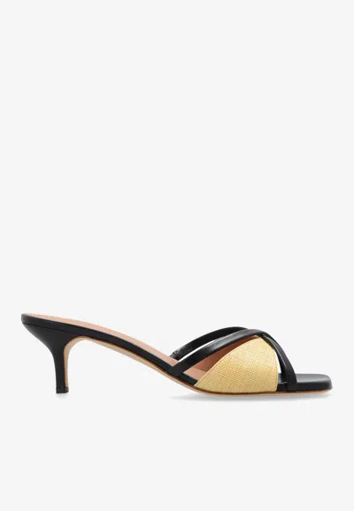 Malone Souliers Penn 45 Leather And Raffia Mules