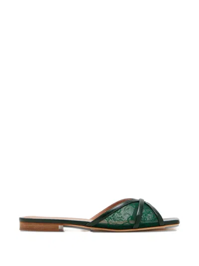 Malone Souliers Perla Mules In Green