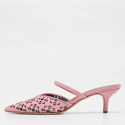 Pre-owned Malone Souliers Pink Leather Maureen Mules Size 38