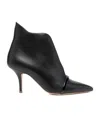 Malone Souliers Loren Leather V-cut Stiletto Booties In Black