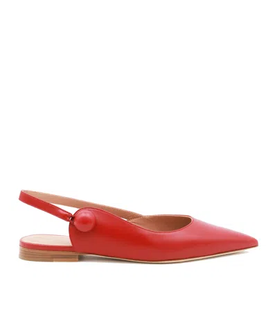 Malone Souliers Pointed Flat Sandals In Red