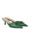 Malone Souliers X Tabitha Simmons Women's Rose Pointed Toe Mules In Green