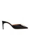 Malone Souliers Mona 70 Crystal-buckle Mules In Black
