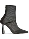 Malone Souliers Pointed-toe Mesh Ankle Boots In Black